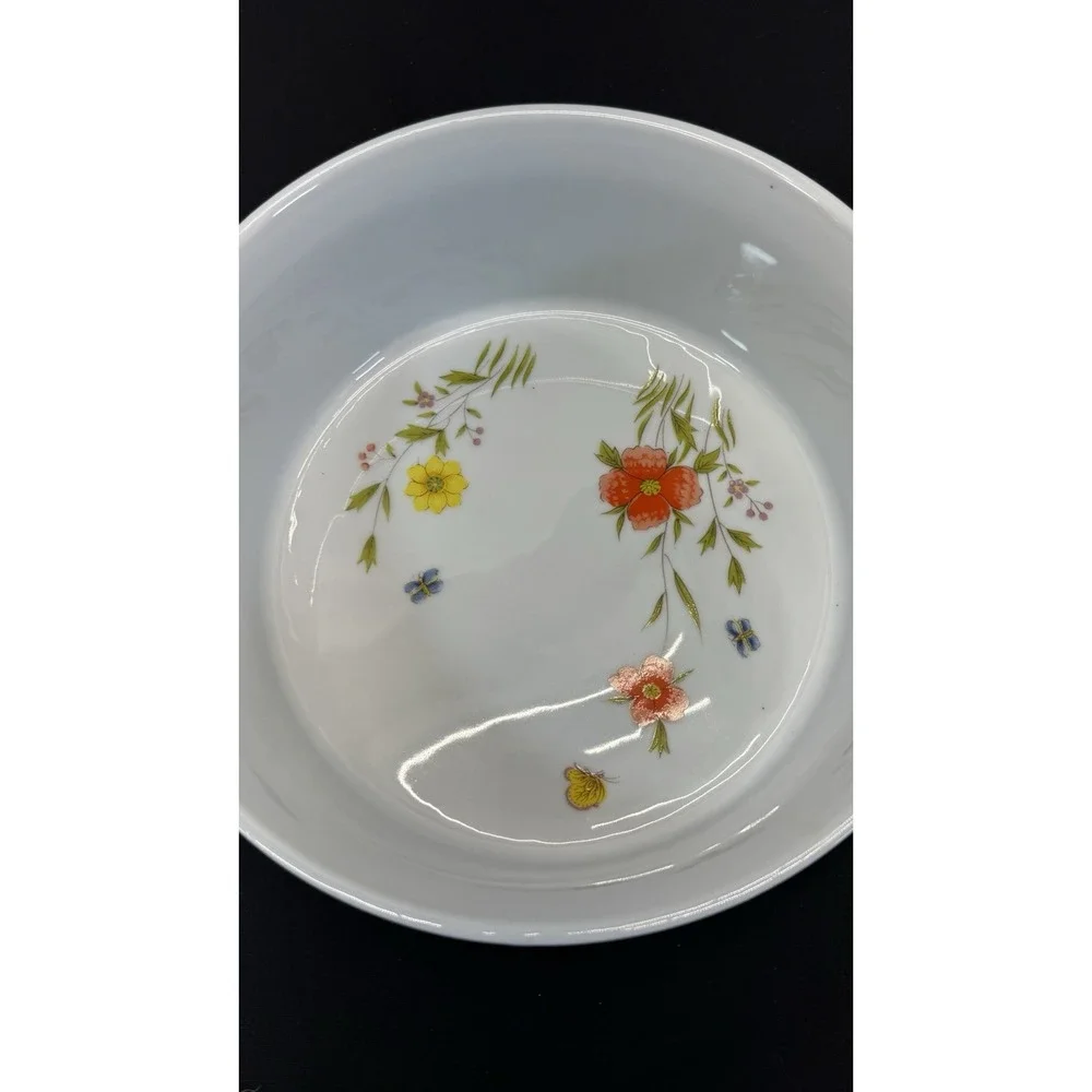 Vintage‎ Andrea Sadek Country Flowers Soufflé Dish 7.5